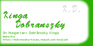 kinga dobranszky business card